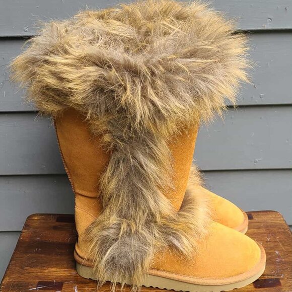 UGG Australis Foxy Suede Shearling UGG Boots size 8 - Picture 4 of 15